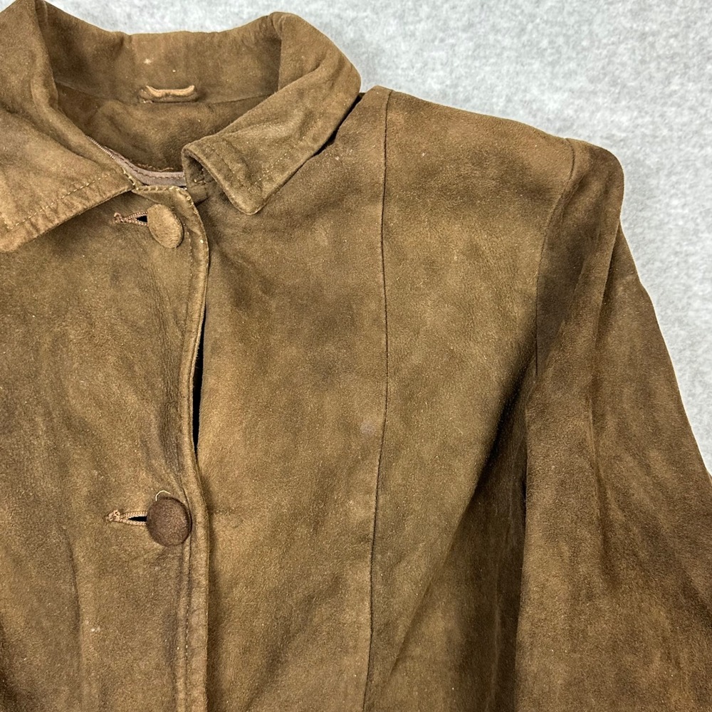 Vtg Sears The Leather‎ Shop Supple Suede Jacket Zip-Out Vest Liner 751-2655